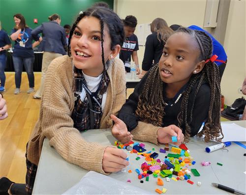 Midtown Academy students Marisol Tobienne and Mia Drummond